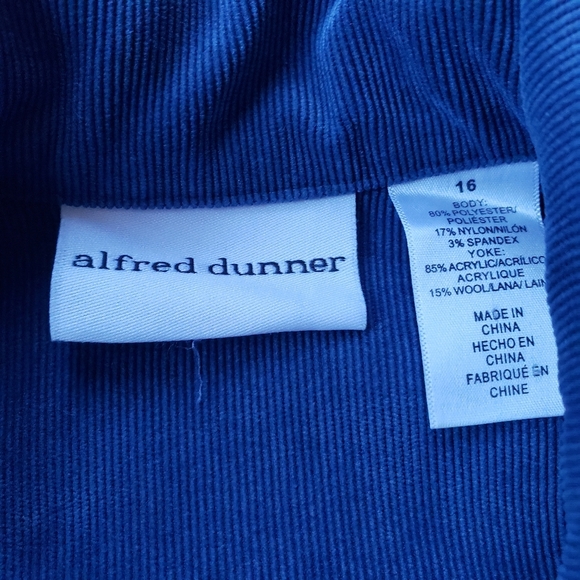 Alfred Dunner blue jacket Corduroy Large - Picture 4 of 4